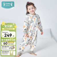 ibaby 婴儿睡袋秋冬季防踢被分腿睡袋不夹棉睡袋亲肤柔软四季通用 不夹棉舒适款-森林脉络 100码