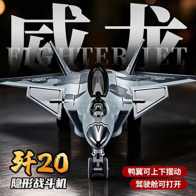 中精质造 歼20飞机模型歼15运20玩具战斗机男孩 超大号歼20飞机模型/精致模型 部件可动/前进行驶