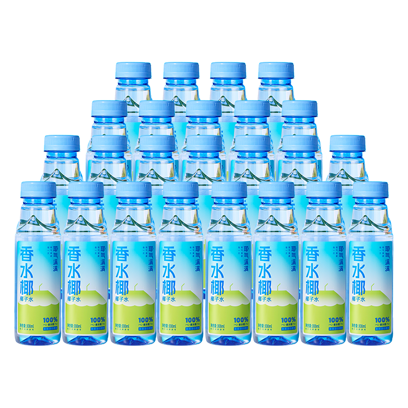 耶气满满 100%椰子水 300ml*24瓶 泰国原料