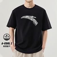 安踏 运动T恤男夏季透气针织基础百搭训练通勤日常短袖上衣