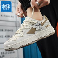  JEANSWEST/真维斯 厚底增高 男士板鞋 双鞋带