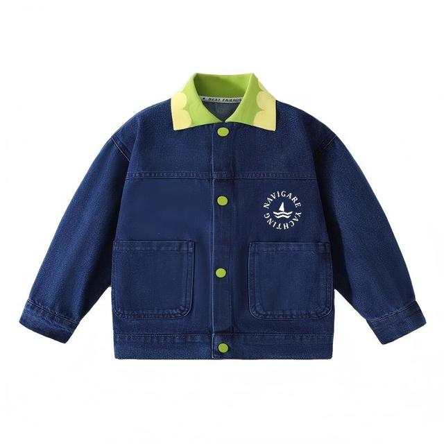 navigare 儿童彩色翻领牛仔外套