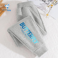  JEANSWEST/真维斯 儿童运动裤 【春秋款】灰色渐变字母小标 130 【50-62斤】