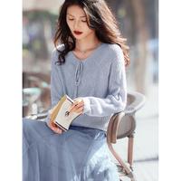 苏醒的乐园 26春季时尚气质纯色慵懒针织套头衫