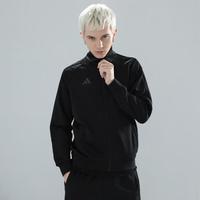 adidas 潮流休闲男式立领运动外套女士休闲针织夹克春秋