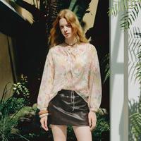 cocoon 可可尼高级感V领雪纺衫女轻奢衬衫春新法式上衣