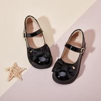 富罗迷 女童皮鞋春秋校园小皮鞋单鞋蝴蝶结公主皮鞋初中生