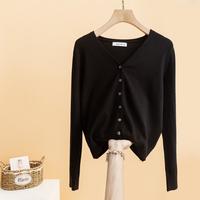 真维斯 春季热销开衫女式外套简约时尚百搭舒适纯色女装上衣长袖女针织衫