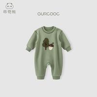 乖奇熊 婴儿春秋季纯棉连体衣可爱男女宝宝哈衣爬服休闲外出衣服