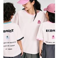 gxg.kids GXG童装儿童T恤男女童卡通刺绣印花圆领百搭短袖t恤