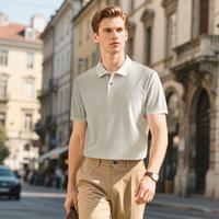 梦特娇 夏短袖男士Polo衫轻薄刺绣T恤