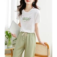 尚静 夏季款印花T恤+纯色长裤女