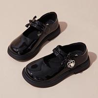 富罗迷 时尚小香风亮面软底皮鞋秋季女童舒适公主皮鞋表演鞋单鞋初中生