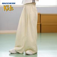 斯凯奇 女童阔腿裤宽松春夏儿童裤子青少年薄款防蚊裤透气轻盈山本裤