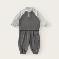 insbobo 男童春装女宝宝套装儿童运动套装时髦小少爷衣服春季卫衣帅气童装