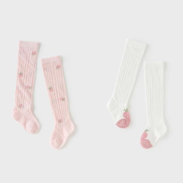 戴维贝拉 婴儿夏季长筒袜2026男宝宝袜子新款女宝宝弹力薄款防蚊袜