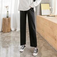 米度丽 孕妇裤春秋外穿休闲长裤宽松直筒阔腿裤小个子孕妇装