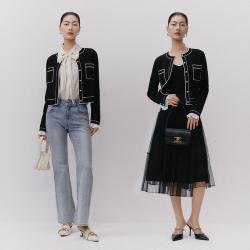 ARIOSEYEARS 春款法式小香风针织衫女外套毛衣女高级感针织开衫百搭舒适外套