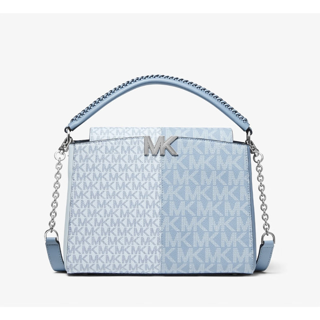MICHAEL KORS 【老花拼色斜挎包】MK KARLIE手提单肩女包节日礼物 中号