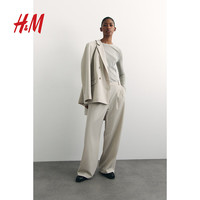  H&M 高腰垂感 女士西装裤