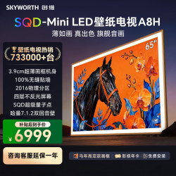 创维 壁纸电视65A8H 艺术电视 SQD-MiniLED 不反光电视无缝贴墙 65英寸