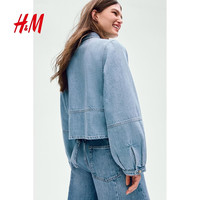  H&M 经典洗水 女士牛仔衬衫