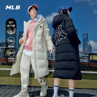 MLB 羽绒服男女情侣中长款连帽保暖运动服背标秋冬3ADJB1646-50BKS-S