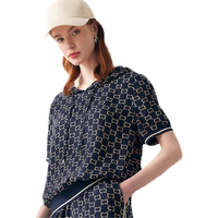  PALUOPO/帕罗 100%桑蚕丝 女士短袖t恤