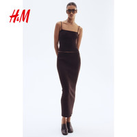 H&M 女装吊带春季时尚气质休闲罗纹针织吊带衫