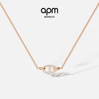  APM Monaco 玫瑰金色 女士项链