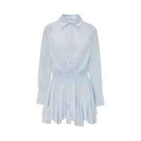 MOUSSY/摩西 不规则 女士衬衫连衣裙 110蓝色