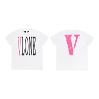 VLONE 纯棉 男士短袖T恤 S 白色-经典大V款