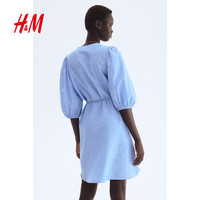  H&M 亚麻混纺 女士连衣裙 L 170/104