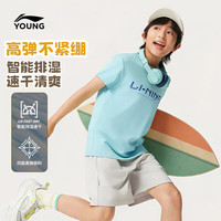  LI-NING/李宁 吸湿排汗 儿童短袖T恤 【183】冰爽蓝-2 110
