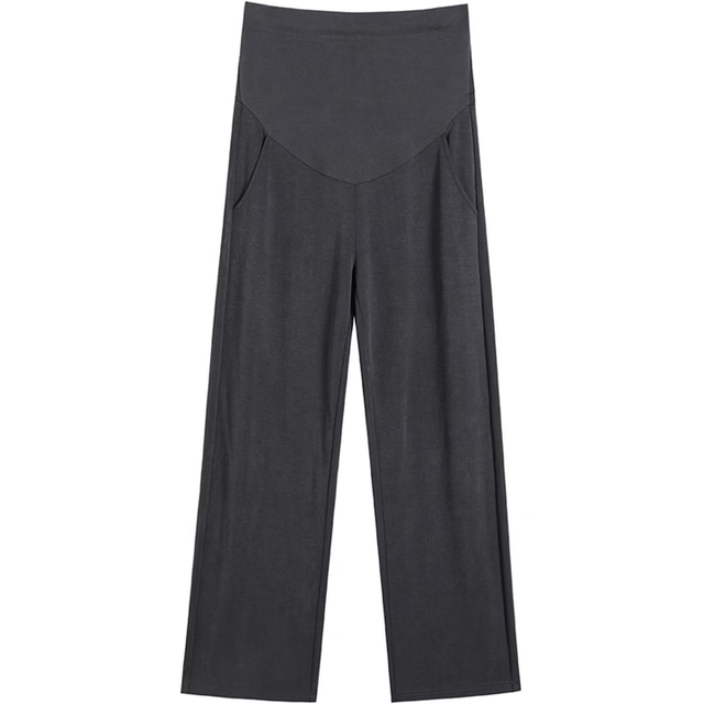 英氏 孕妇裤高腰托腹阔腿裤直筒裤