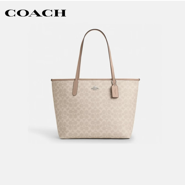 COACH 【老花大托特】可容纳14英寸电脑手提单肩包CITY33节日礼物 CV976