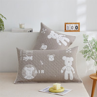 多兰诗 原棉纱枕巾枕罩枕巾一对 52cm*78cm