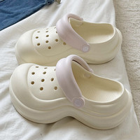 双萌 Shuangmeng 双萌 女鞋厚底增高防滑沙滩包头凉拖鞋