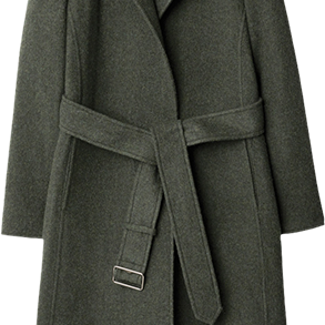 BURBERRY 100%绵羊毛 女式直筒大衣外套