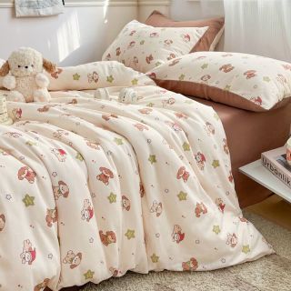 AIDLI A类100%全棉双层纱纯棉四件套 200*230cm