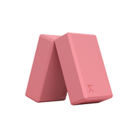 瑜伽砖舞蹈砖成人儿童练功砖EVA瑜伽器材用品压腿神器 粉砂2个装