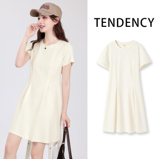 真维斯 收腰连衣裙 杏色