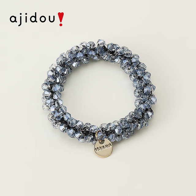 阿吉豆 弹性水晶发圈 灰色 1个