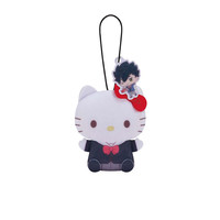 BANPRESTO 排球少年 三丽鸥联名 毛绒挂件 HelloKitty 黑尾铁朗