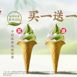 肯德基 买1送1 千目抹茶花筒
