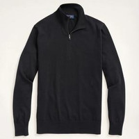 Brooks Brothers 男款全棉半拉链毛衣
