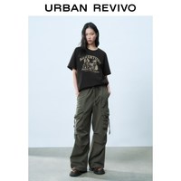  URBAN REVIVO 美式复古印花 女士T恤 S
