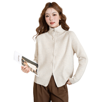  JEANSWEST/真维斯 简约百搭 女士针织开衫 双头拉链