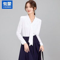 匆蒙 气质飘带 女士衬衫