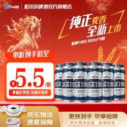 哈尔滨啤酒 哈尔滨 1900全麦啤酒 500ml*12整箱
